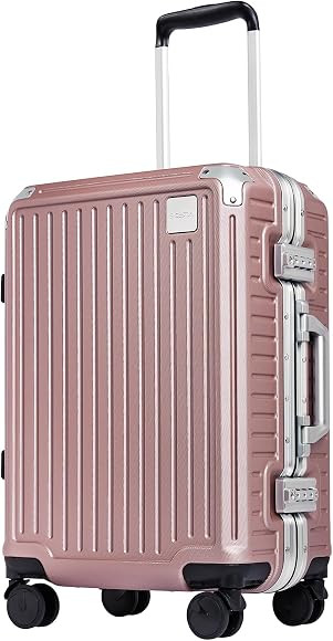 Carry on Luggage Airline Approved, Aluminum Frame Hard Shell Suitcases with Wheels,100% PC Lightw... | Amazon (US)