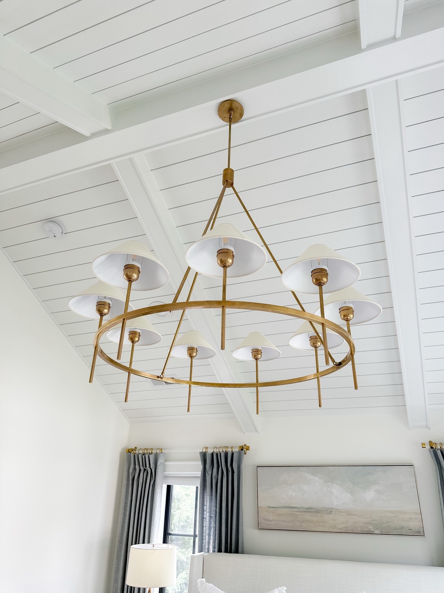 I’ve been getting some questions on our large brass chandelier that we have hanging in our bedroom. Unfortunately, it’s been discontinued and brass from the manufacturer, but I’ve linked several similar gold and brass chandelier options that I love! Perfect for a vaulted ceiling, entryway, foyer, or large dining room

#LTKHome