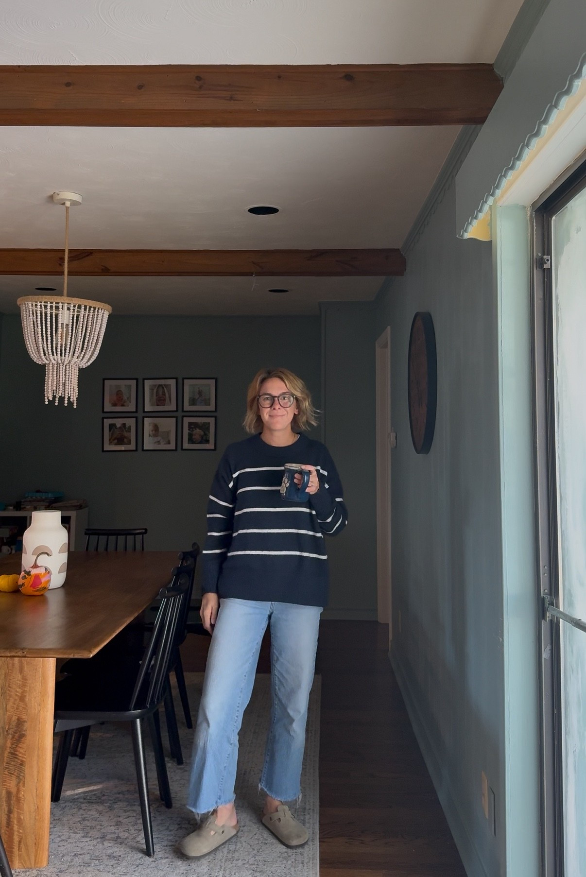 Striped oversized sweater never fails! I got this at Marshall’s, linked similar 

#LTKStyleTip #LTKSeasonal