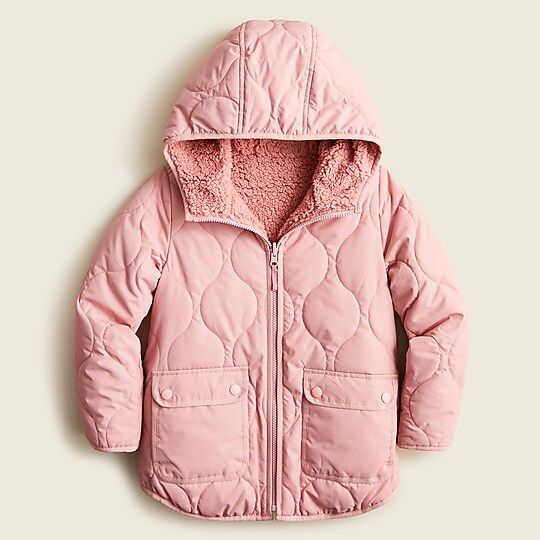 Girls' reversible quilted jacket with eco-friendly PrimaLoft® | J.Crew US