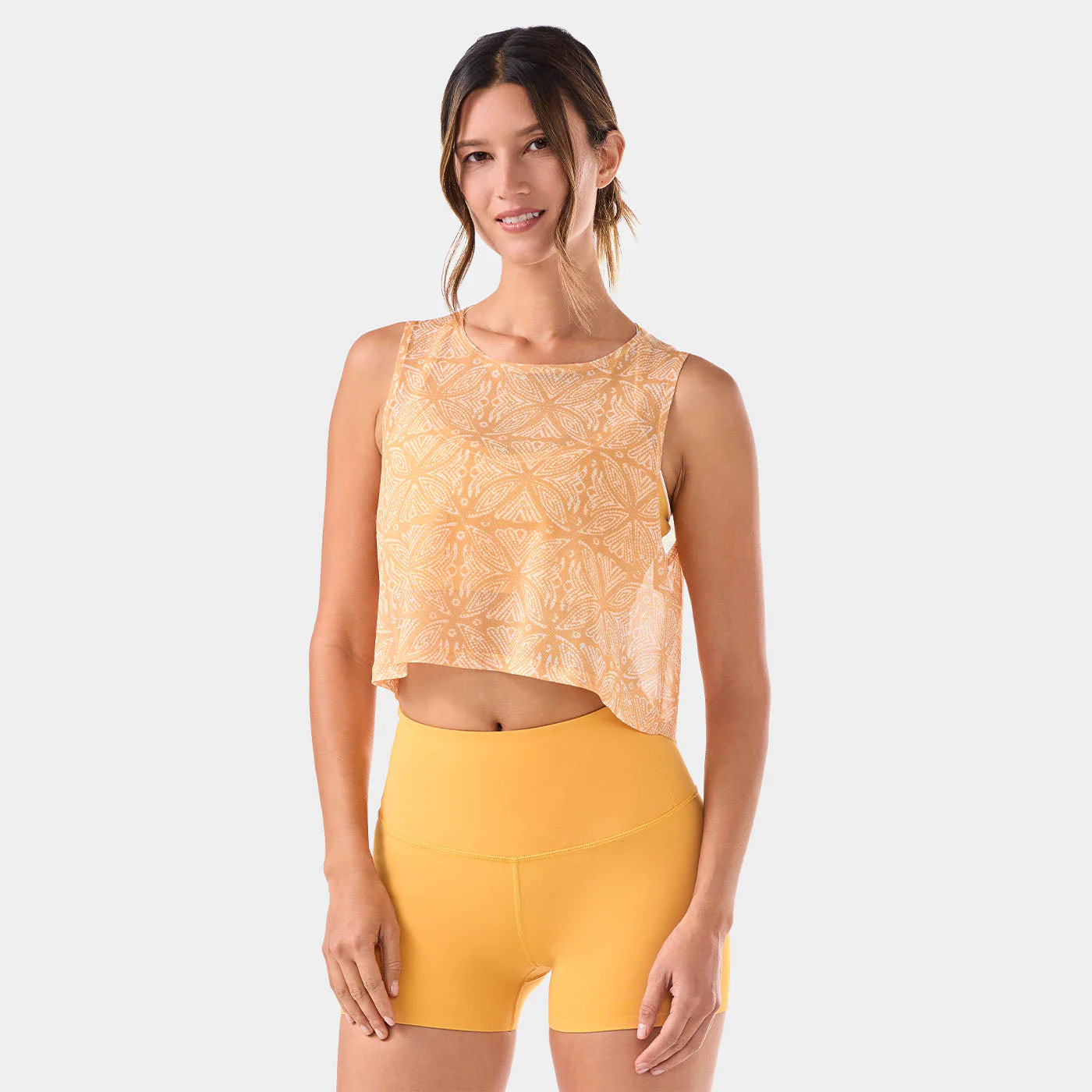 Flatter Flow Hi Lo Tank - Apricot Batik | Tavi