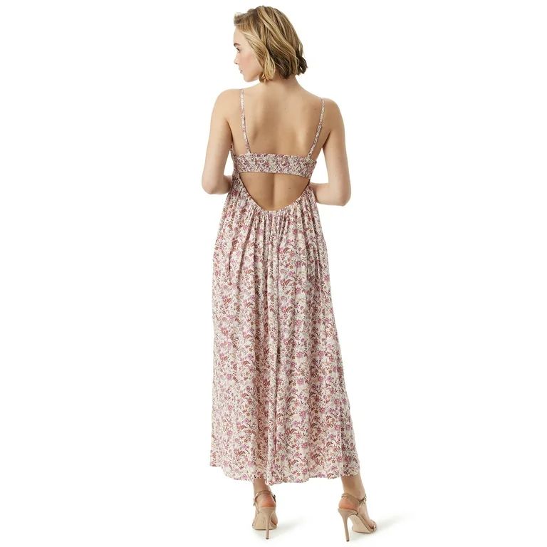 Jessica Simpson Women's and Women's Plus Open Back Maxi Cami Dress | Walmart (US)