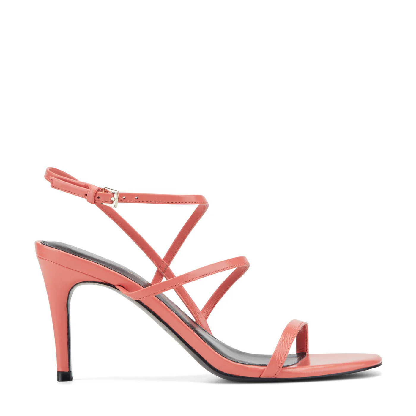 Women's Denzi Strappy Leather Sandal - Black Leather | Marc Fisher Footwear | Marc Fisher