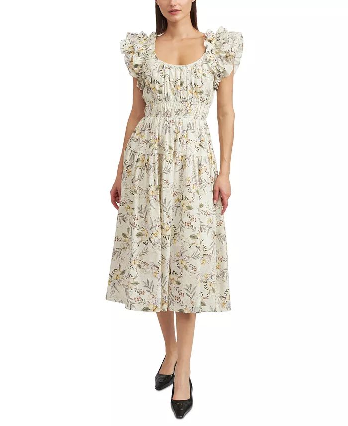 En Saison Women's Mindy Cotton Midi Dress - Macy's | Macy's