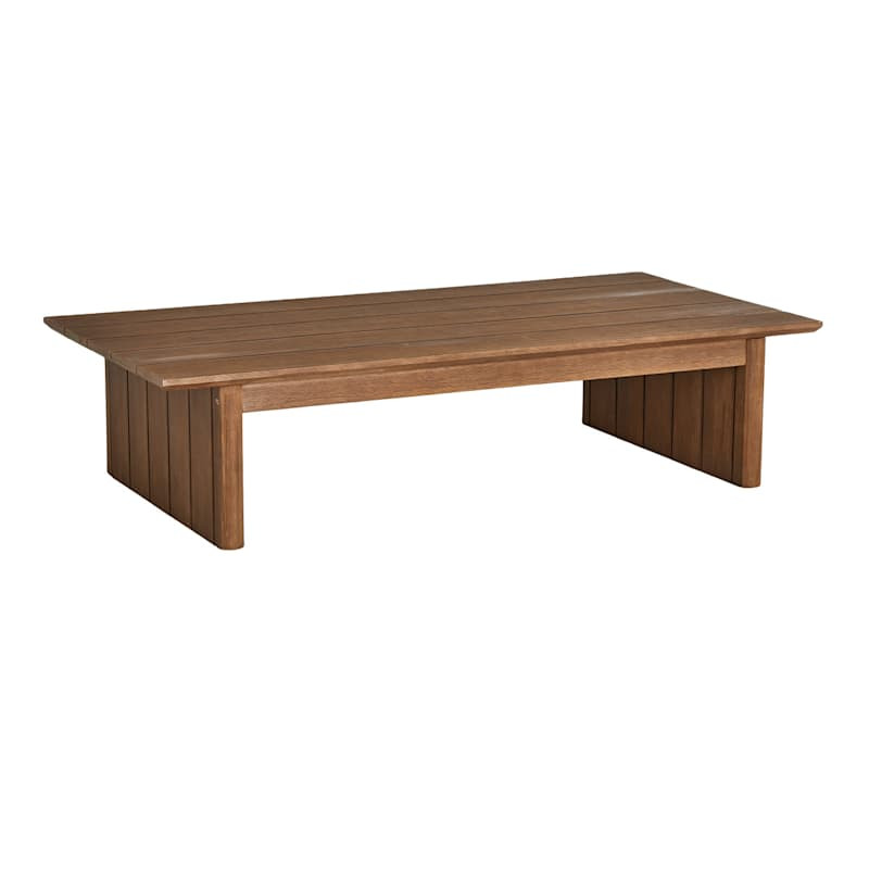 Oakes Driftwood Finish Acacia Wood Patio Coffee Table | At Home