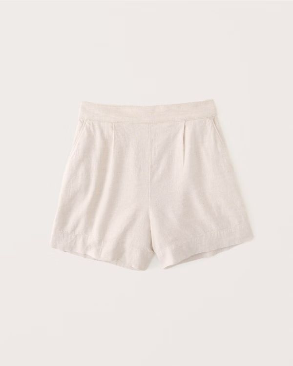 Linen-Blend Pull-On Shorts | Abercrombie & Fitch (US)