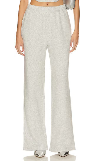 Good American Brushed Fleece Wide Leg Pant in Grey. - size 2X | Revolve Clothing (Global)