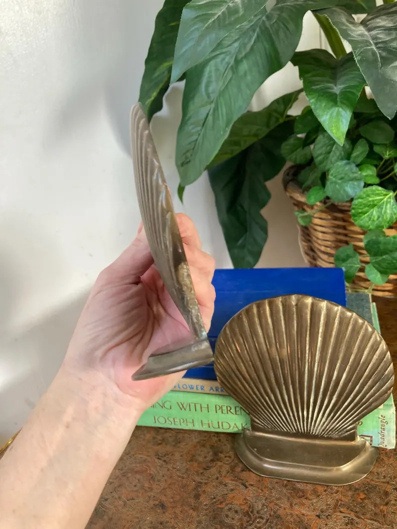 Brass clam shell bookends | Etsy (US)