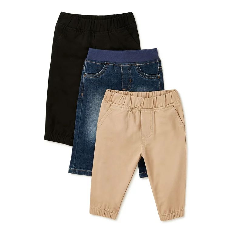 Garanimals Baby Boys' Basic Woven Pants, 3-Pack, Sizes 0/3M-24M - Walmart.com | Walmart (US)