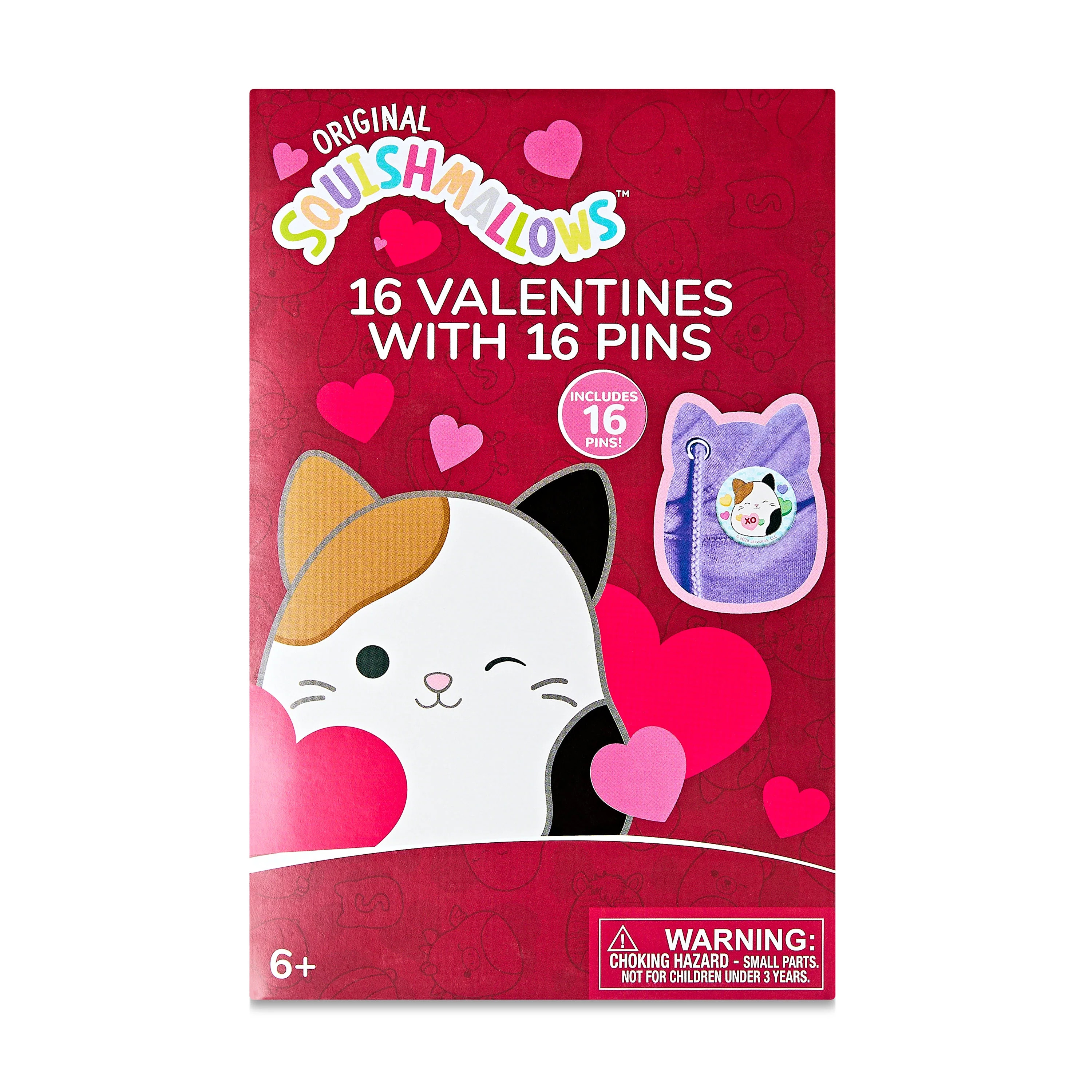 Squishmallow Valentine Exchange Cards, bonus button pins, Paper, Steel, Classroom, 16 Count | Walmart (US)