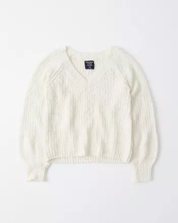 Slub V-Neck Sweater | Abercrombie & Fitch US & UK