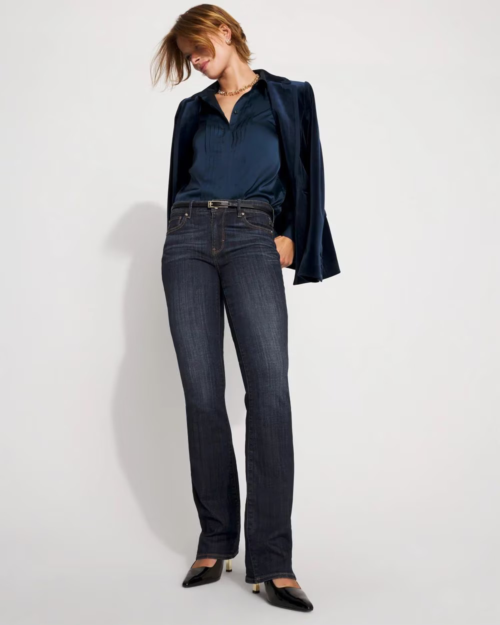 Mid-Rise Bootcut Jeans | White House Black Market