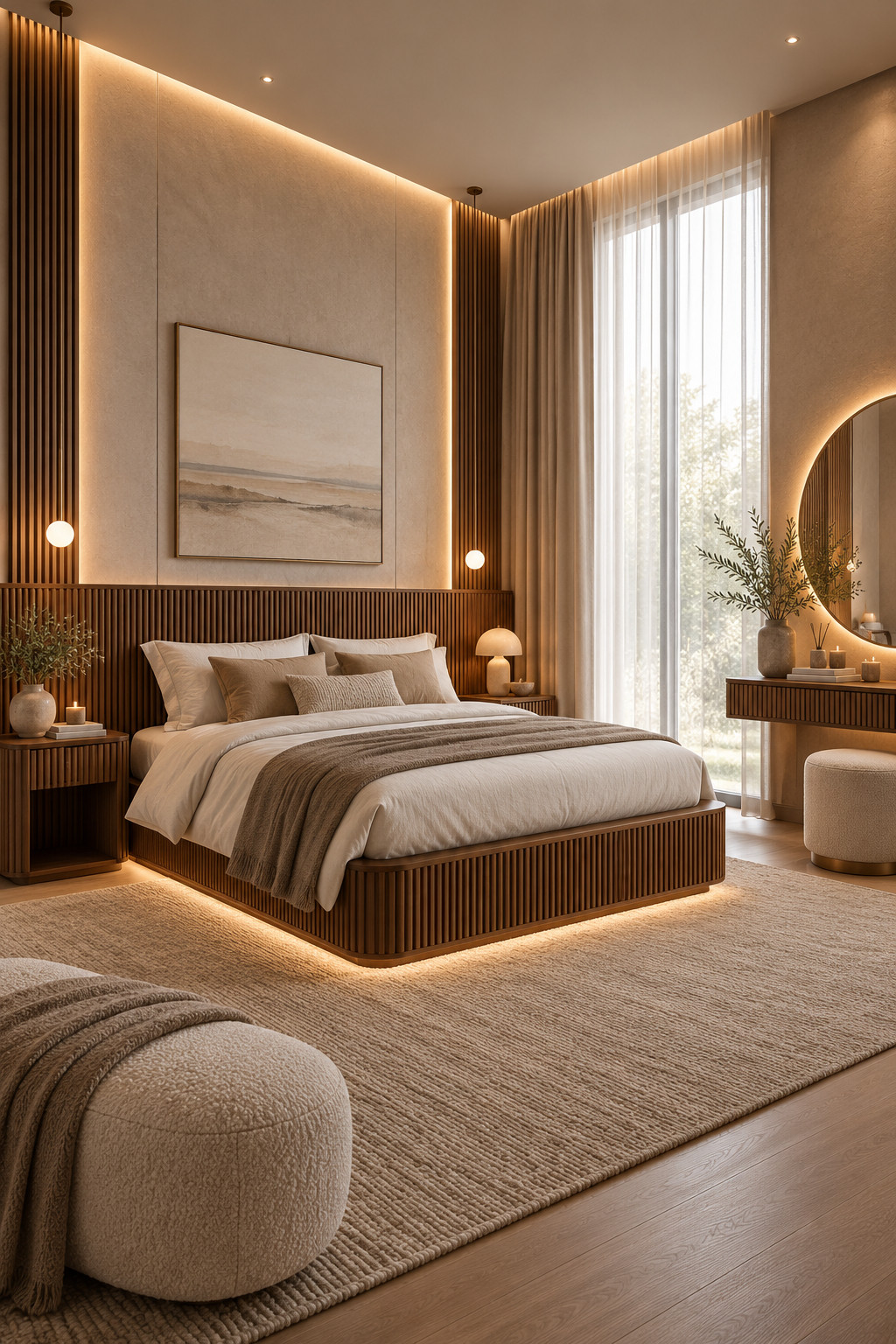 This bedroom set seriously did all the heavy lifting in this room. 🤎 We built the look around the gorgeous fluted wood bed and matching nightstands, then layered in creamy bedding, a soft neutral rug, warm lighting and minimal decor for that expensive hotel-bedroom feel. Such a beautiful way to create a warm, elevated bedroom refresh without making the space feel overly decorated. Even better — this Wayfair bedroom set is included in the Labor Day deals!

#Wayfair #WayfairFinds #WayfairLaborDaySale #LaborDayDeals #BedroomSet #BedroomFurniture #GuestBedroom #GuestBedroomIdeas #GuestBedroomDecor #GuestBedroomMakeover #BedroomMakeover #LuxuryBedroom #ModernBedroom #NeutralBedroom #BedroomRefresh 

 #LTKSeasonal #LTKHome #LTKSaleAlert