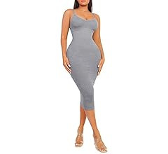FeelinGirl Bodycon Dress for Women Slip Shapewear Dress Built in Bra Midi Maxi Tight Body Shaper ... | Amazon (US)