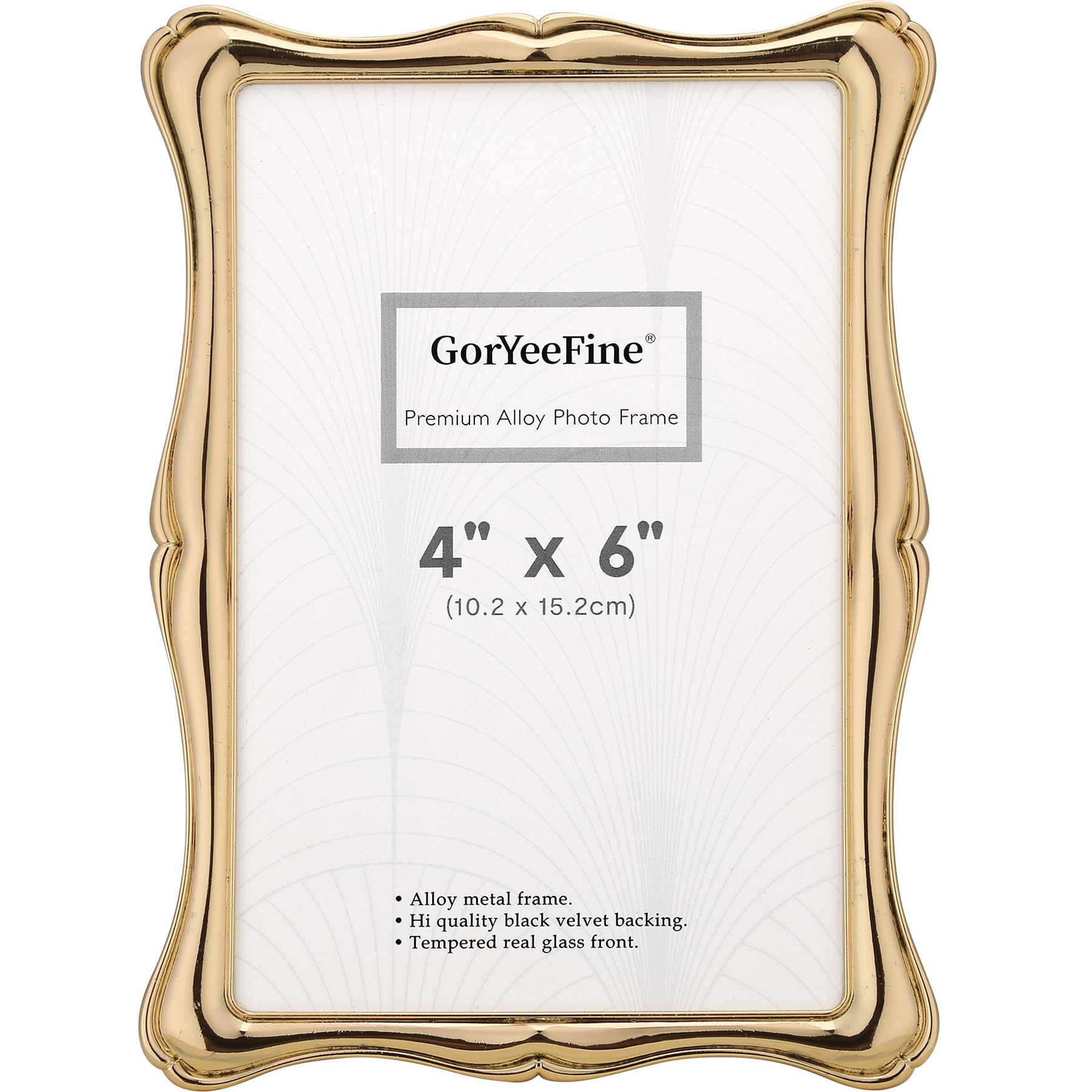 4 x 6'' Premium Alloy Gold Photo Frame - High-End Décor Picture Frames 6x4'' with Velvet Backing... | Amazon (US)
