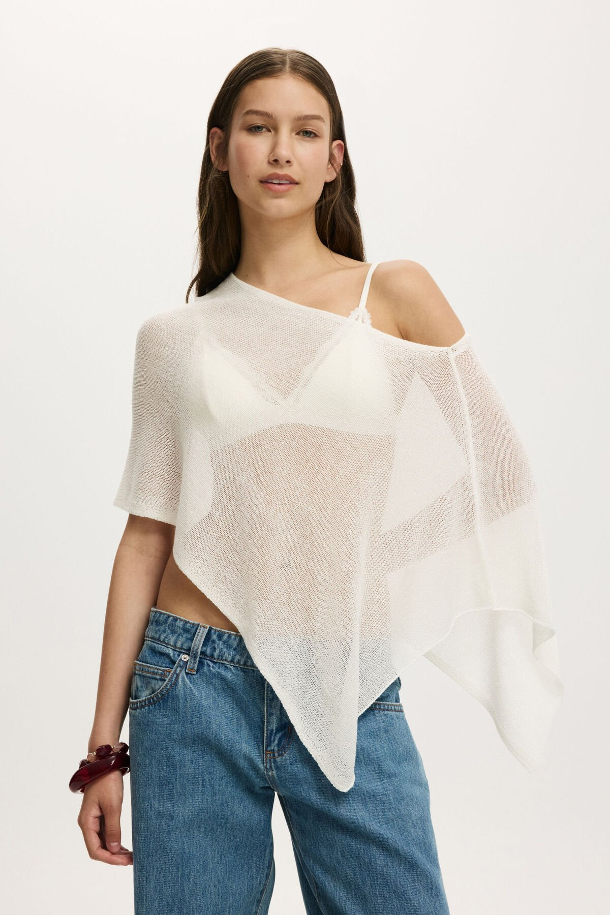 Sheer Knit Poncho | Cotton On (US)