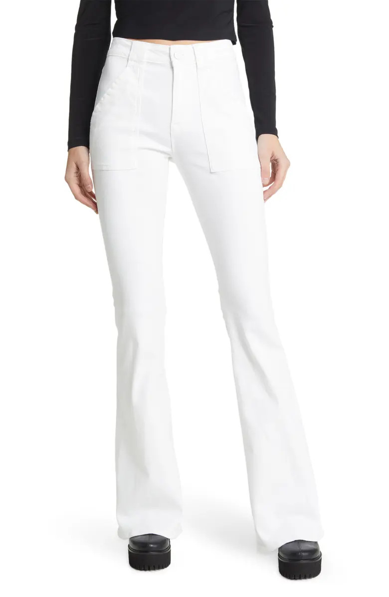 FRAME Le High Trapunto St. Flare Jeans | Nordstrom | Nordstrom