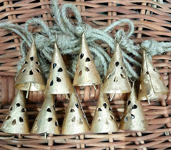 HIGHBIX Rusty Harmony Cow Bells 10 Pieces Vintage Handmade Rustic Lucky Christmas Hanging 2inch B... | Amazon (US)