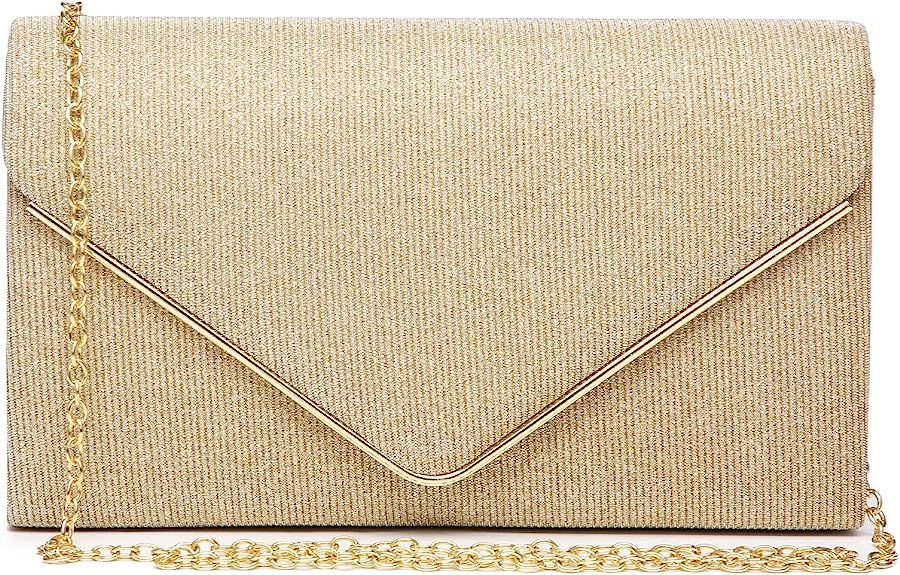 Women Glistening Clutches Handbags Evening Bags Wedding Purses Cocktail Prom Party Clutches | Amazon (US)