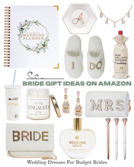 Need a little something for a friend in her bride era? Take a look at these gift ideas on Amazon for the bride to be!

#personalizedgifts #customgifts #bridalshowergifts #bridalaccessories #giftsforher

#LTKGiftGuide #LTKWedding #LTKFindsUnder50