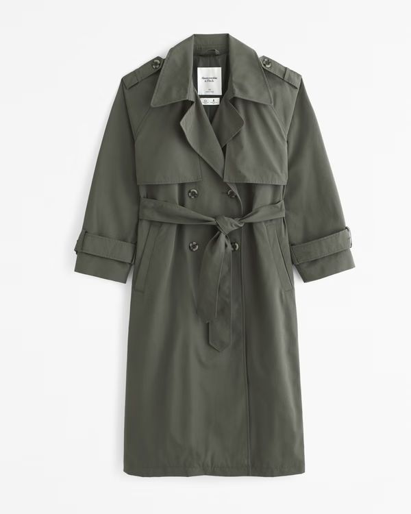 Women's Full-Length Trench Coat | Women's Coats & Jackets | Abercrombie.com | Abercrombie & Fitch (UK)