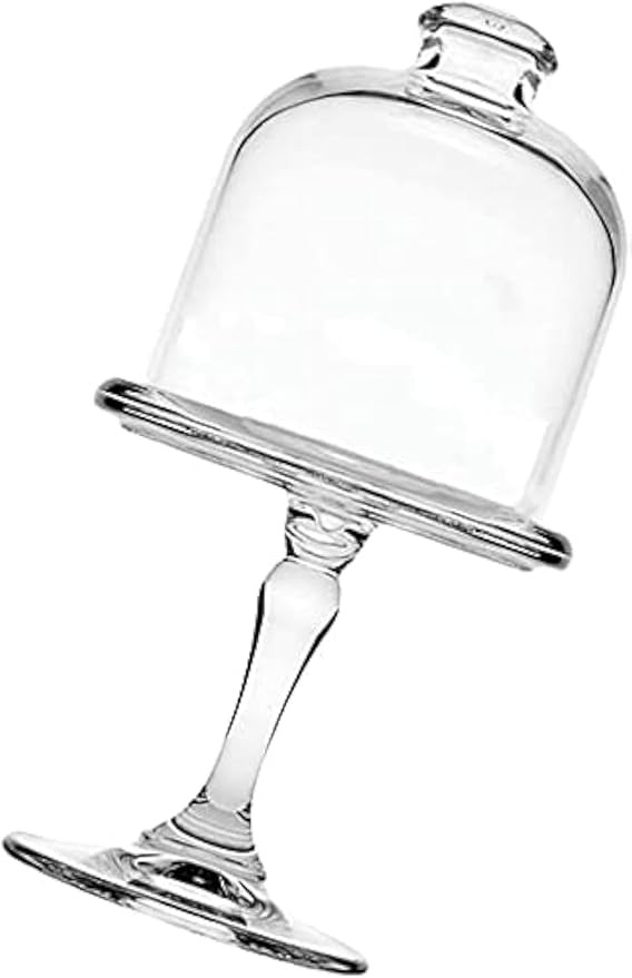 Mini Cake Stand Glass Mini Cupcake Display Plate with Dome Cover Pedestal Dessert Stand Holder fo... | Amazon (US)