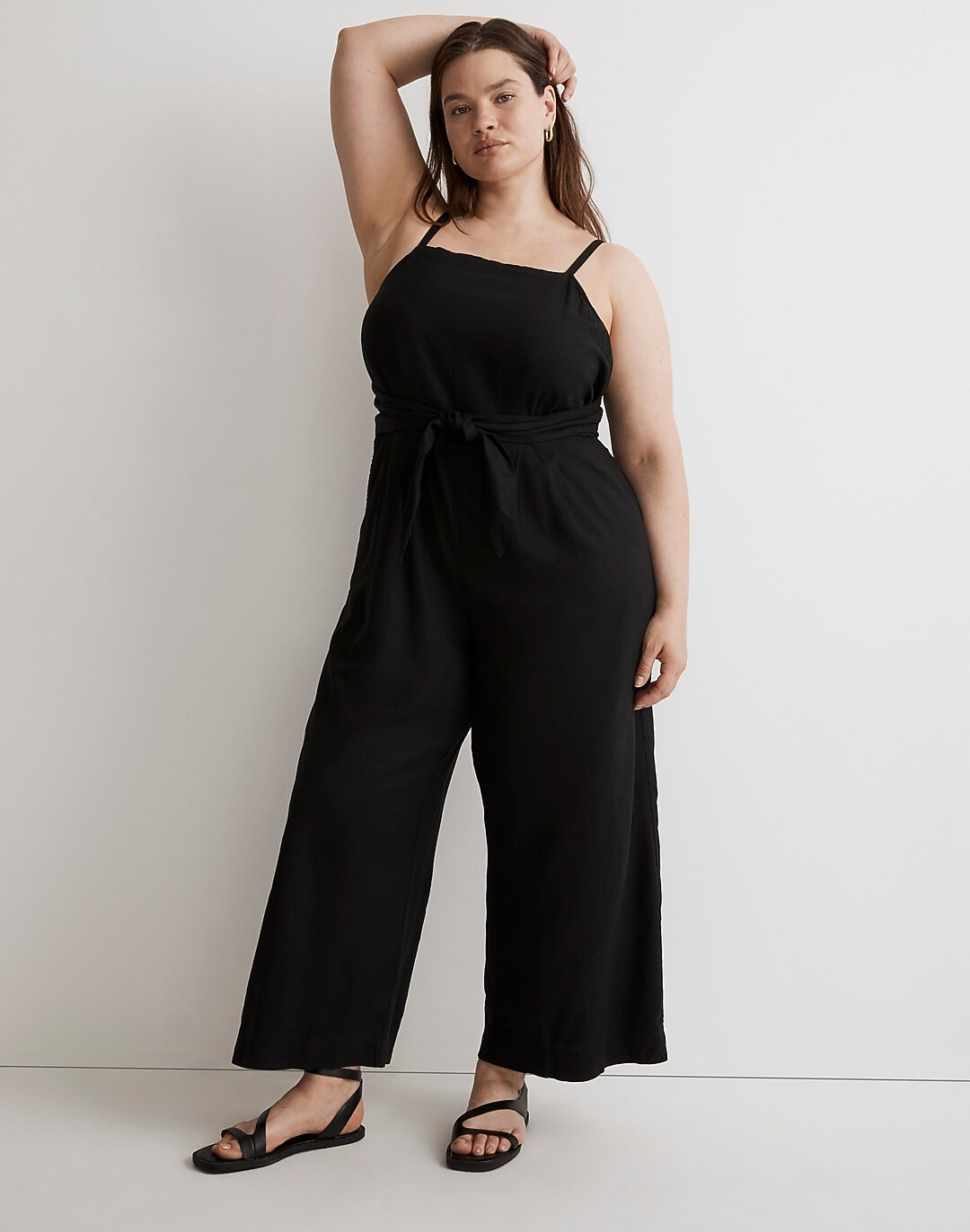 Plus Tie-Waist Crop Wide-Leg Jumpsuit | Madewell