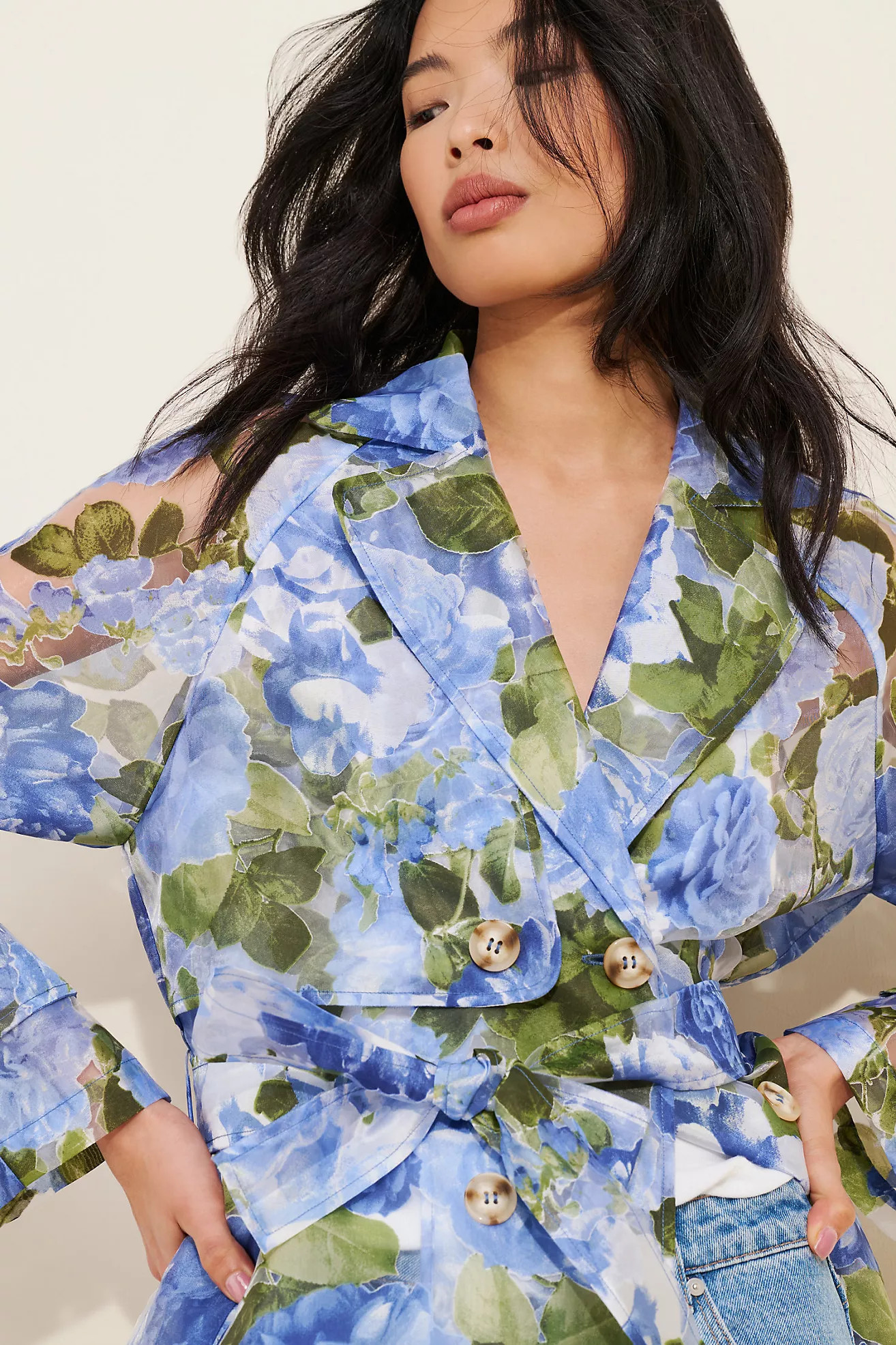 If By Sea Floral Trench Coat | Anthropologie (US)