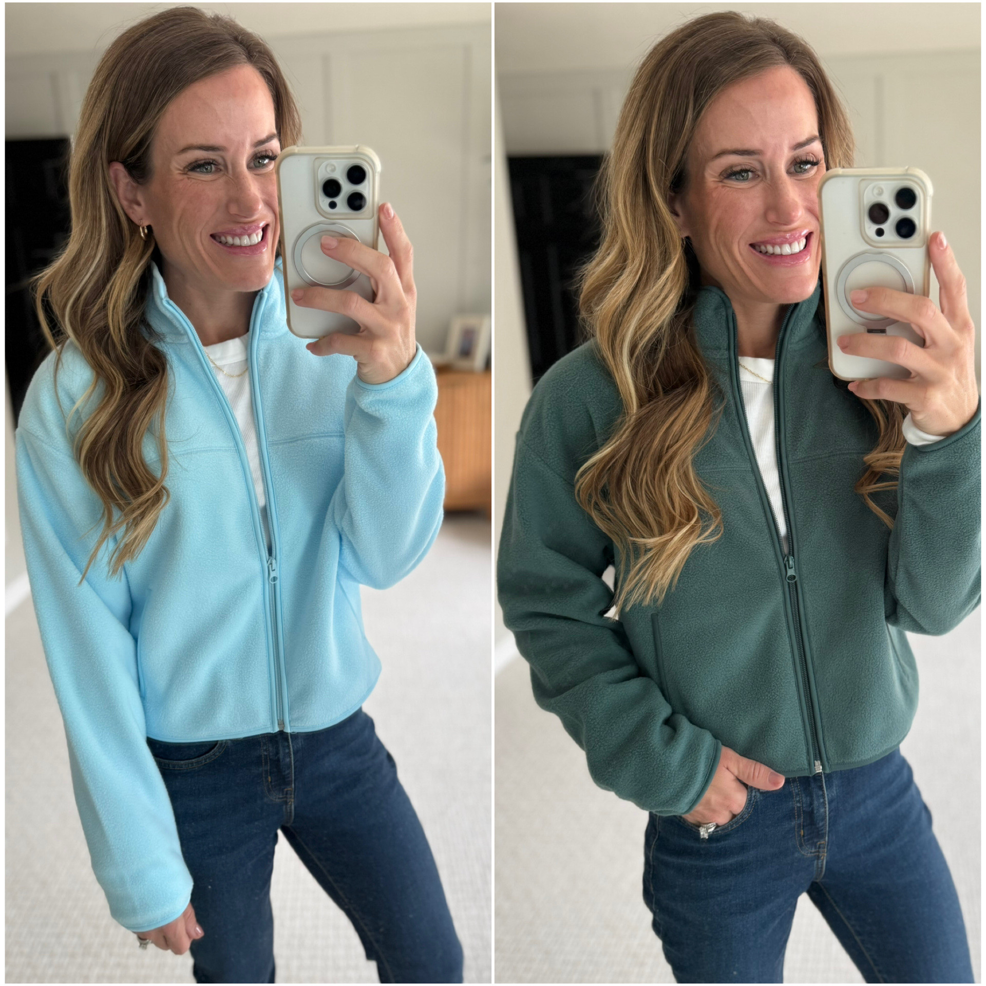 We love these fleece zip ups from @Walmart for errands, to school drop offs, to anything in between! Wearing size XS. Deals are live now 10/5-10/11!  #WalmartPartner
