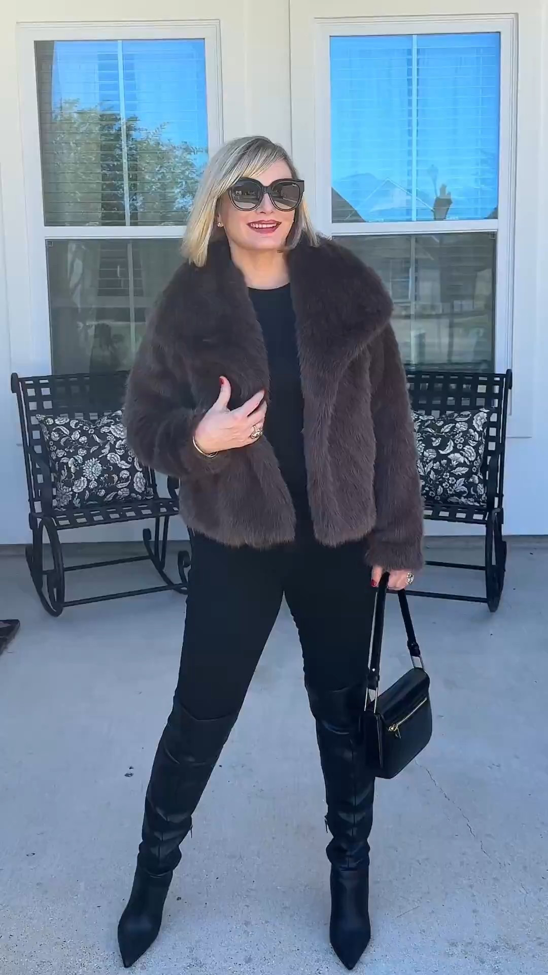 Faux fur… but make it classic and chic ✨
This jacket is one of those pieces that instantly elevates an all-black outfit — cozy, luxe, and surprisingly easy to style for winter dinners, holiday events, or a night out.

faux fur jacket, winter outfit, chic winter style, classic style over 40, black outfit ideas, night out outfit, elevated basics, cozy chic, winter fashion, holiday outfit ideas, faux fur coat, stylish outerwear, winter wardrobe essentials, all black look, tall boots outfit, polished style, affordable fashion, women’s style over 40, cold weather outfits, luxe winter look, statement jacket, winter style inspo

#LTKFindsUnder100 #LTKSaleAlert #LTKootd