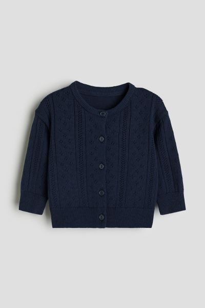 Pointelle-knit Cardigan - White - Kids | H&M US | H&M (US + CA)