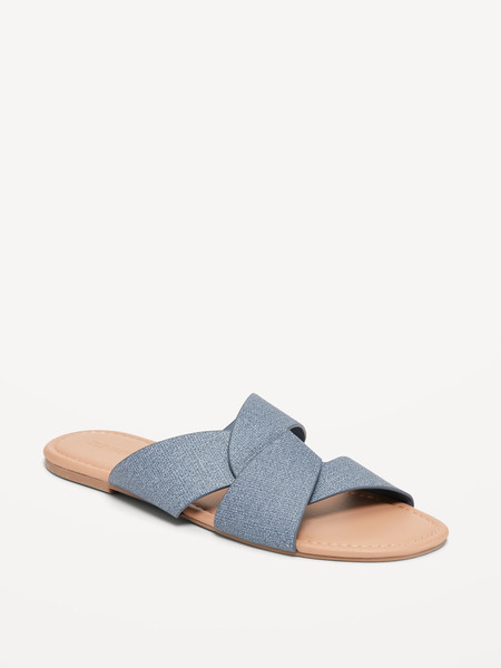 Faux-Leather Link Strap Sandals for Women | Old Navy (CA)