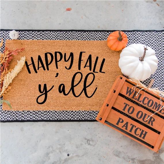 Happy Fall Y'all Doormat - Funny Door Mat - Football Doormat - Welcome Door Mat - Funny Doormats - D | Etsy (CAD)