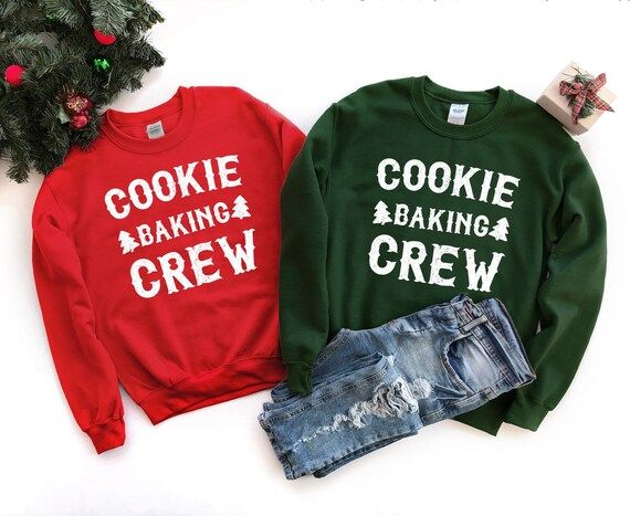 Cookie Baking Crew Sweatshirt  Christmas Tree Cookies  | Etsy | Etsy (US)