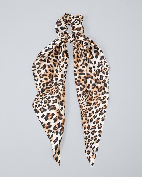 Women's Cheetah-Print Scrunchie by White House Black Market, Neutral | White House Black Market
