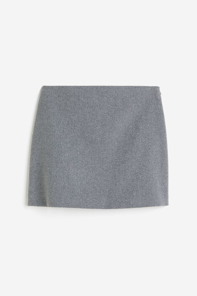Mini skirt - Grey - Ladies | H&M GB | H&M (UK, MY, IN, SG, PH, TW, HK)