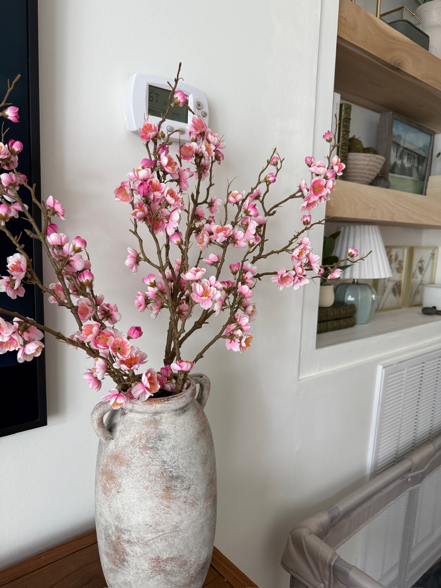 Spring has sprung, and I'm loving these cherry blossom branches! They add such a fresh, pretty vibe to any space.

spring decor, cherry blossoms, artificial flowers, home decor, vase filler, pink decor, hallie ragan

#LTKSeasonal #LTKHome