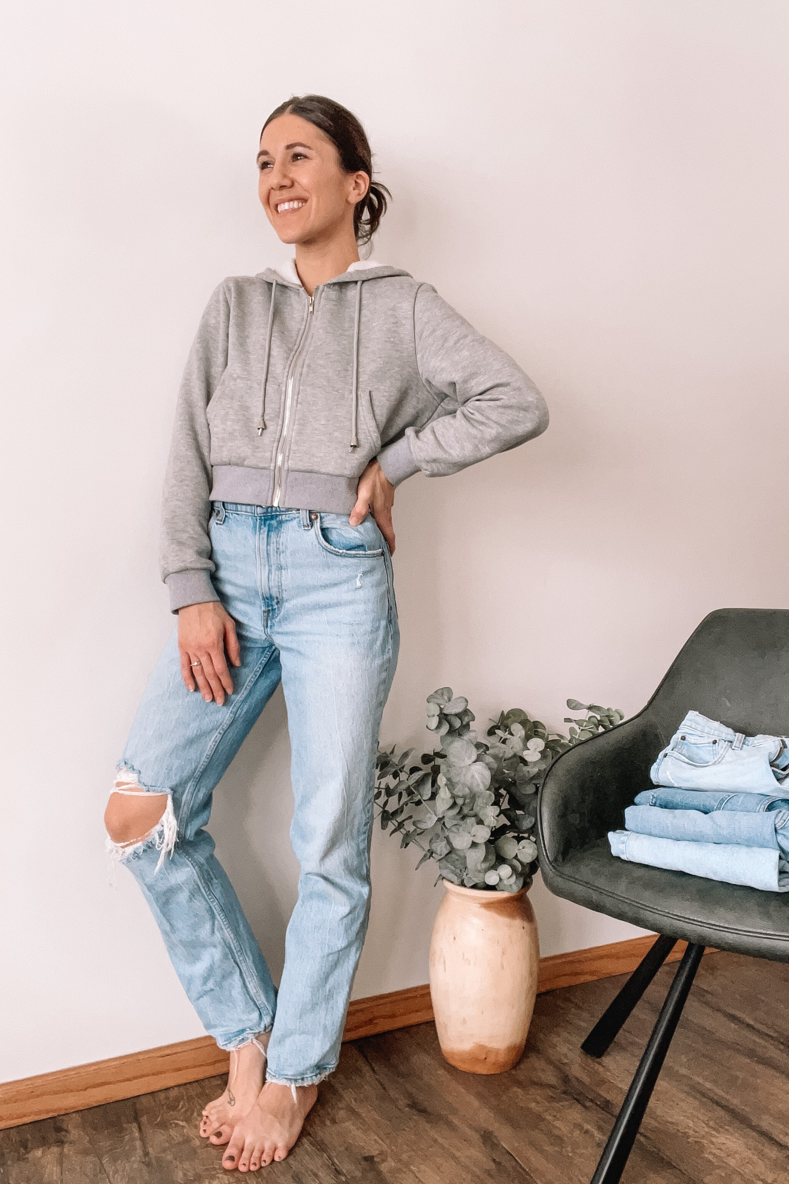 Abercrombie and Fitch denim sale 25% off denim + extra 15% off with code DENIMAF in cart!

Ultra high rise straight jeans, fit tts
Abercrombie style 

Amazon fashion cropped hoodie
A&F jeans  

#LTKsalealert #LTKFind #LTKunder100