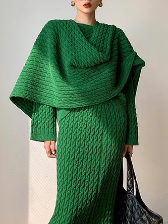 Long sleeve Crew Neck Elegant Sweater | Stylewe