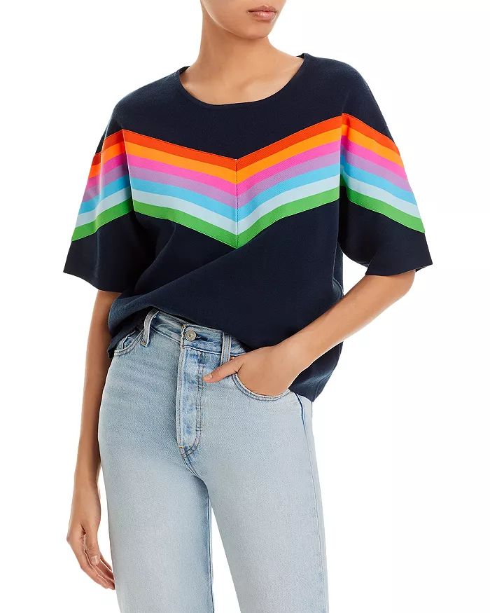 Dafang Rainbow Stripe Knit Top | Bloomingdale's (US)