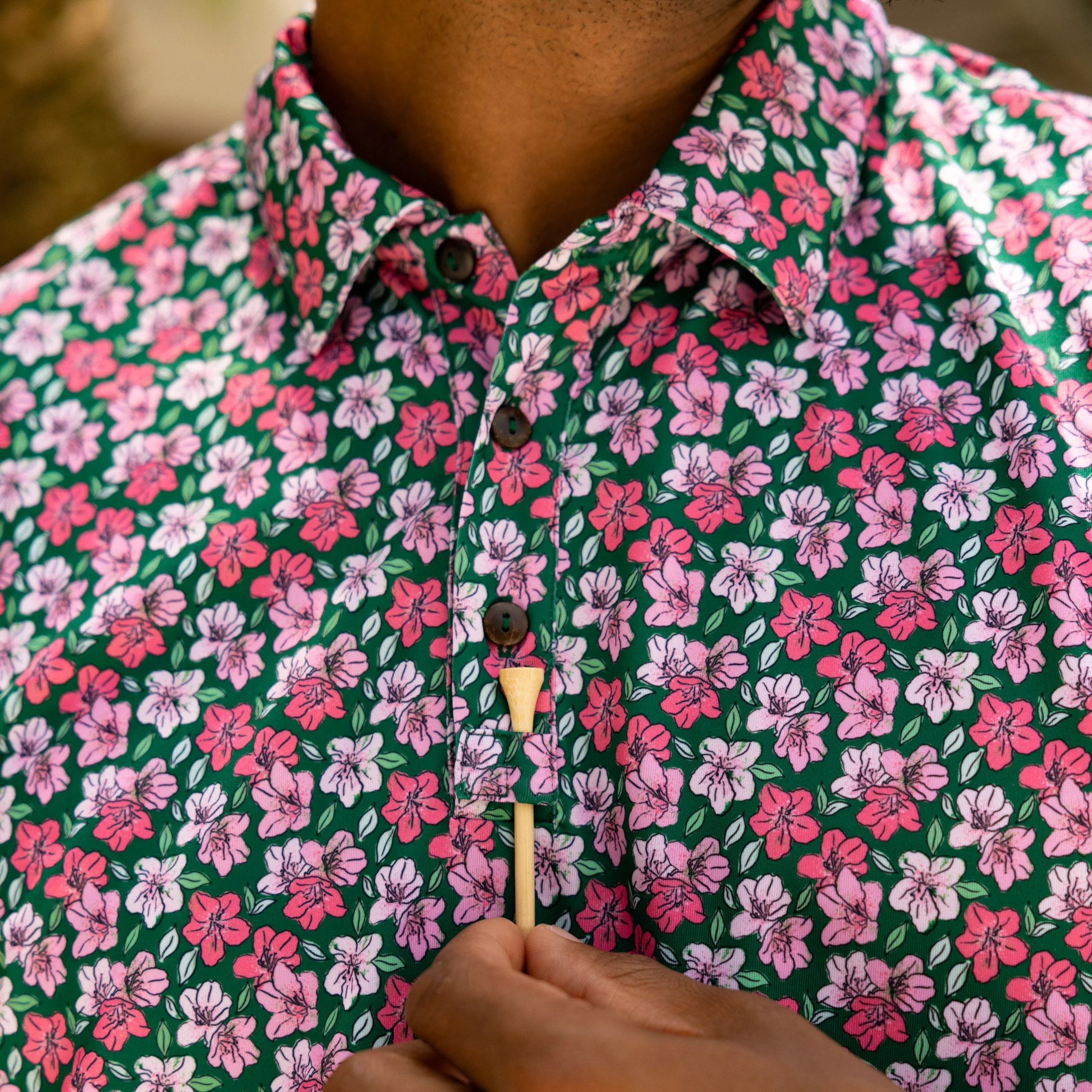 The Azaleas - Men's Golf Shirt by Kenny Flowers | Kenny Flowers