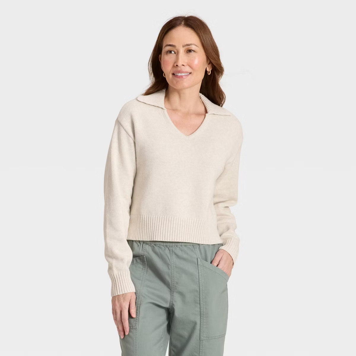 Women's Collared Neck Pullover Sweater - Universal Thread™ | Target
