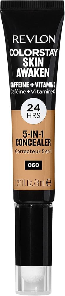 Revlon ColorStay Skin Awaken 5-in-1 Concealer, Lightweight, Creamy Longlasting Face Makeup with Caffeine & Vitamin C, For Imperfections, Dark Circles & Redness, 060 Deep, 0.27 fl oz | Amazon (US)