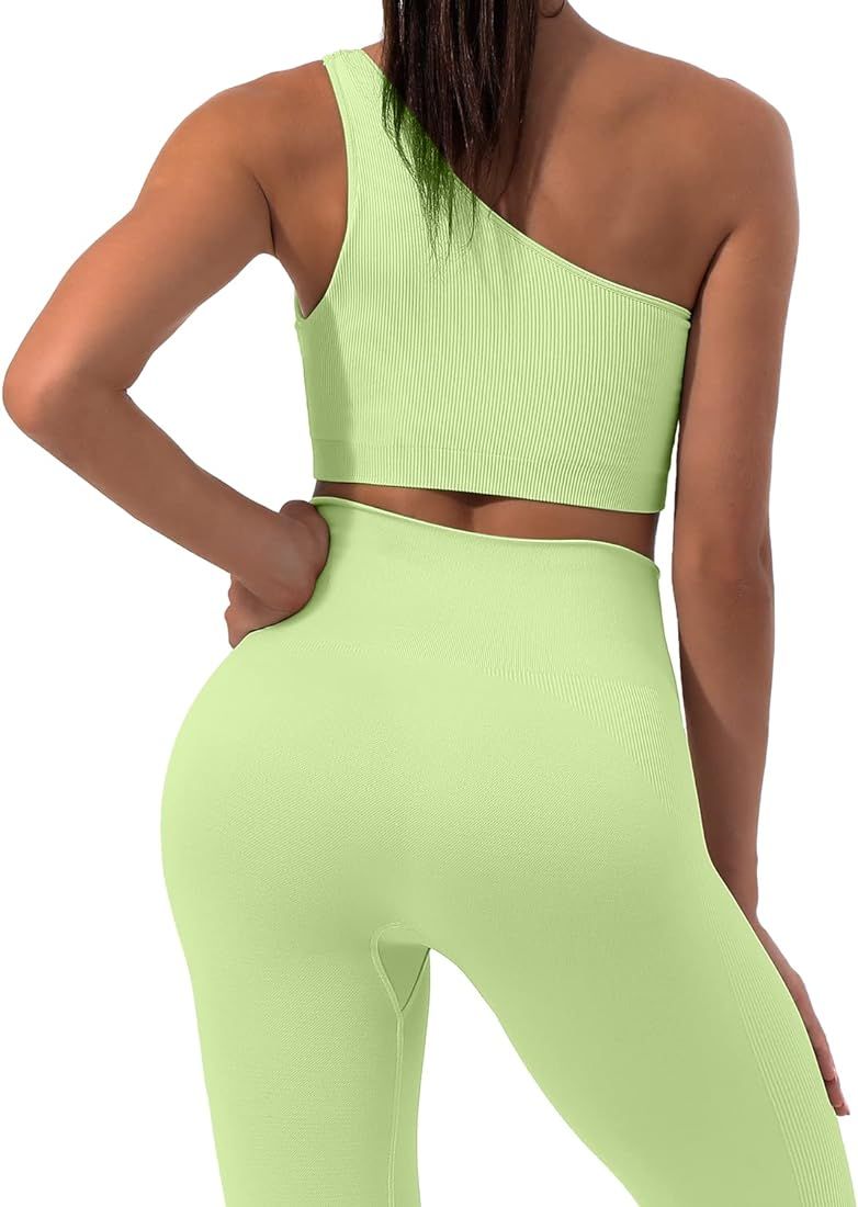 Sportneer Workout Outfits for Women - 2023 Newest Two Piece Workout Sets For Women Ribbed Seamless G | Amazon (US)