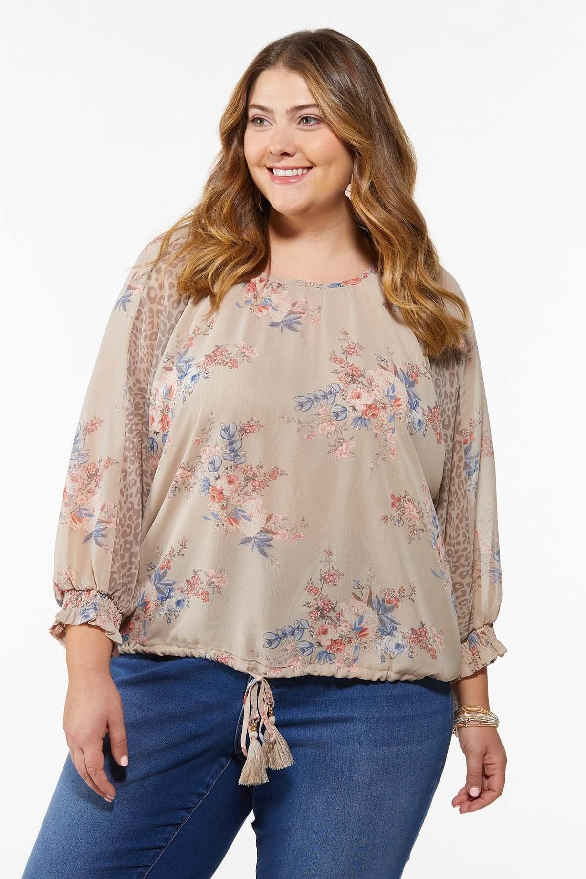 Plus Size Wild Romance Top | Cato Fashions