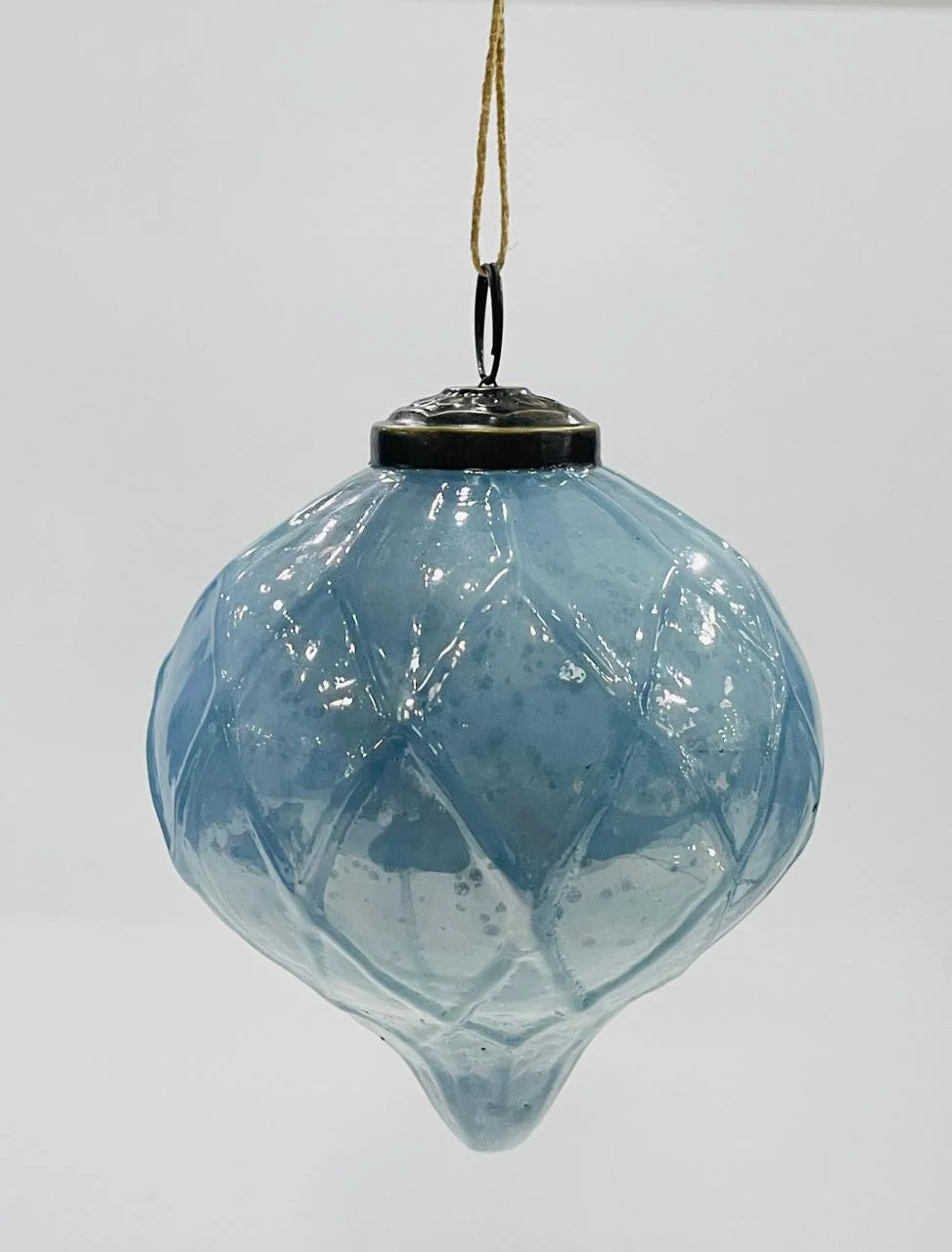 Blue Glass Finial Christmas Ornament, 4", by Holiday Time | Walmart (US)