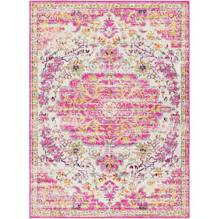Livabliss Iris Pink 9 ft. x 12 ft. 3 in. Medallion Area Rug S00161030225 - The Home Depot | The Home Depot