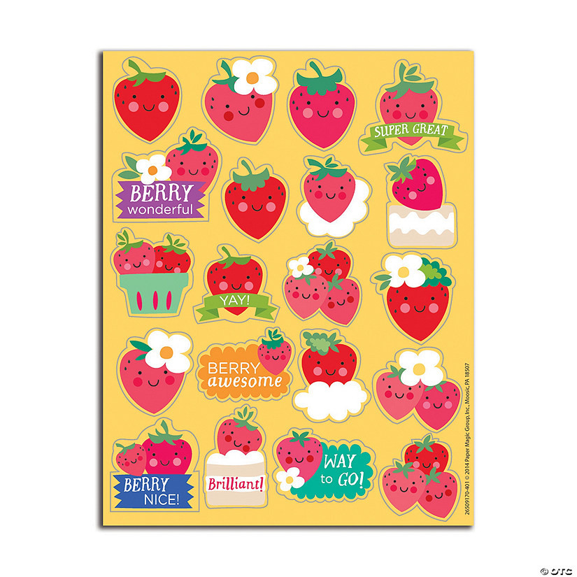 Bulk 80 Pc. Eureka® Strawberry Scented Stickers | Oriental Trading Company