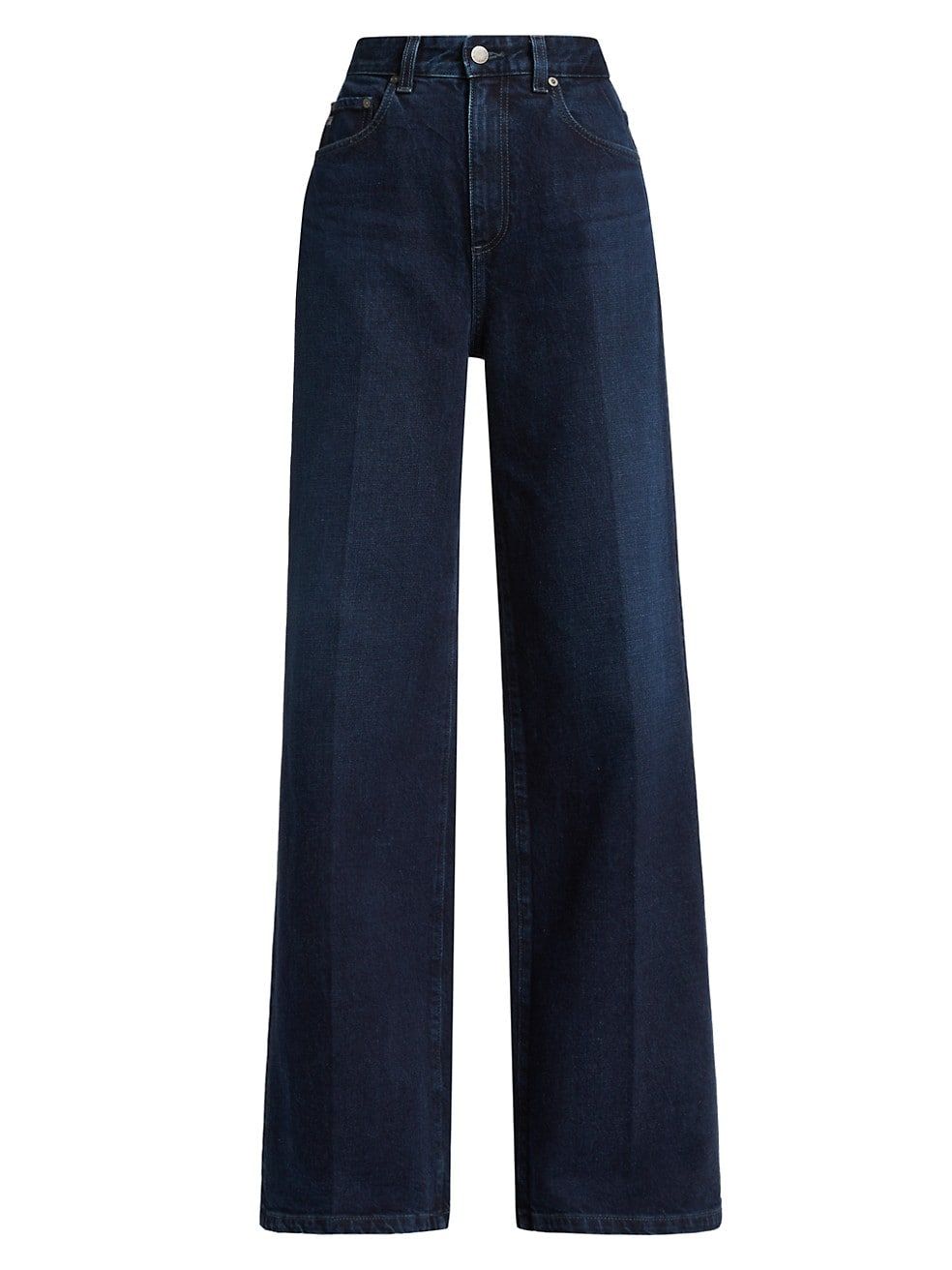 Deven Wide-Leg Denim Trousers | Saks Fifth Avenue