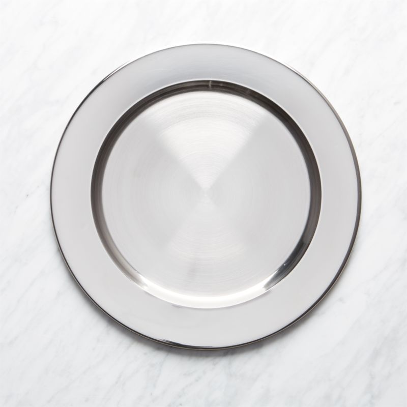 Silver Charger Plate + Reviews | Crate & Barrel | Crate & Barrel